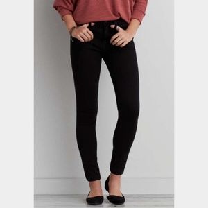 American Eagle Super Stretch Black Skinny Jeggings